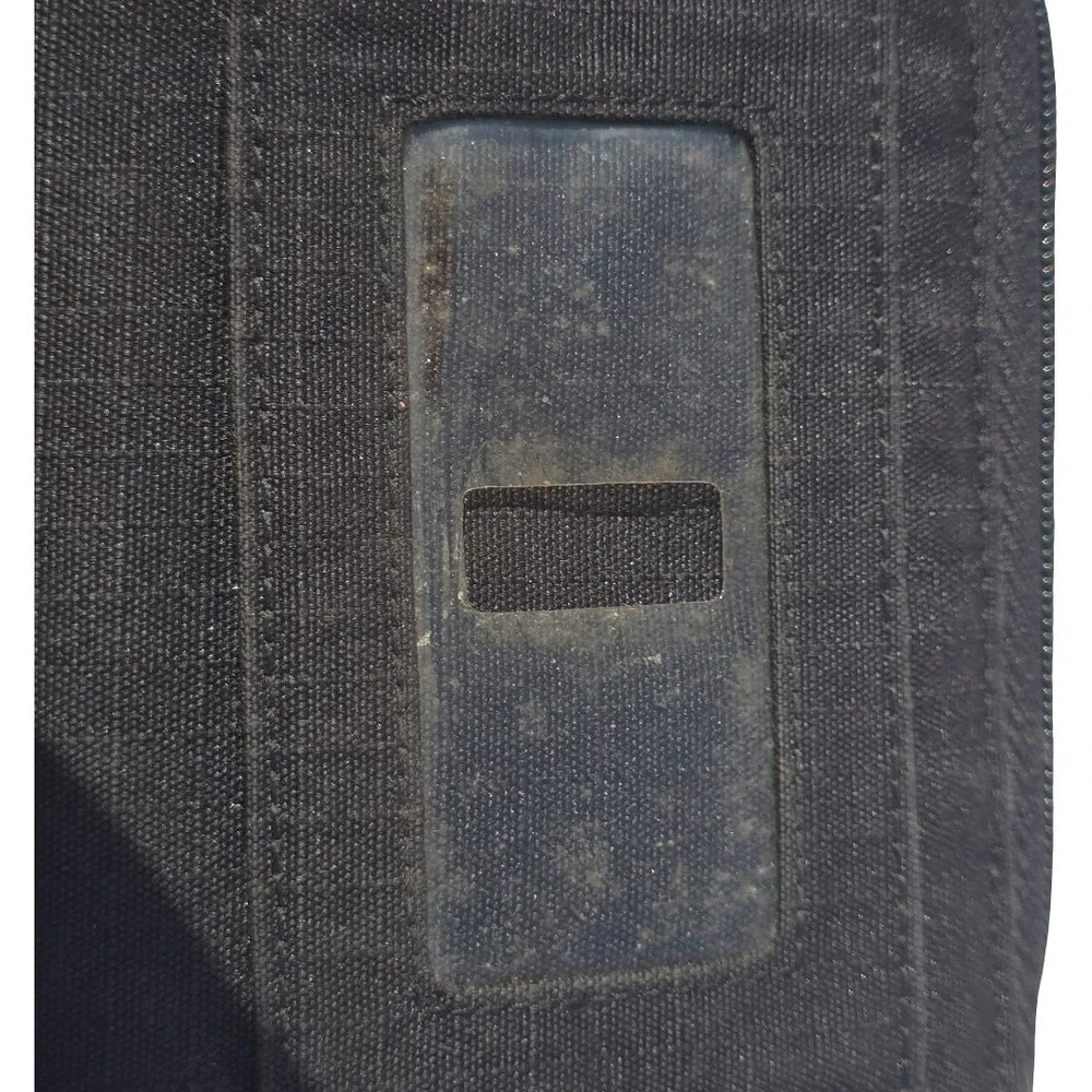 TOMMY HILFIGER Wallet Womens Compact Black‎ Excellent Zip Around Canvas ID